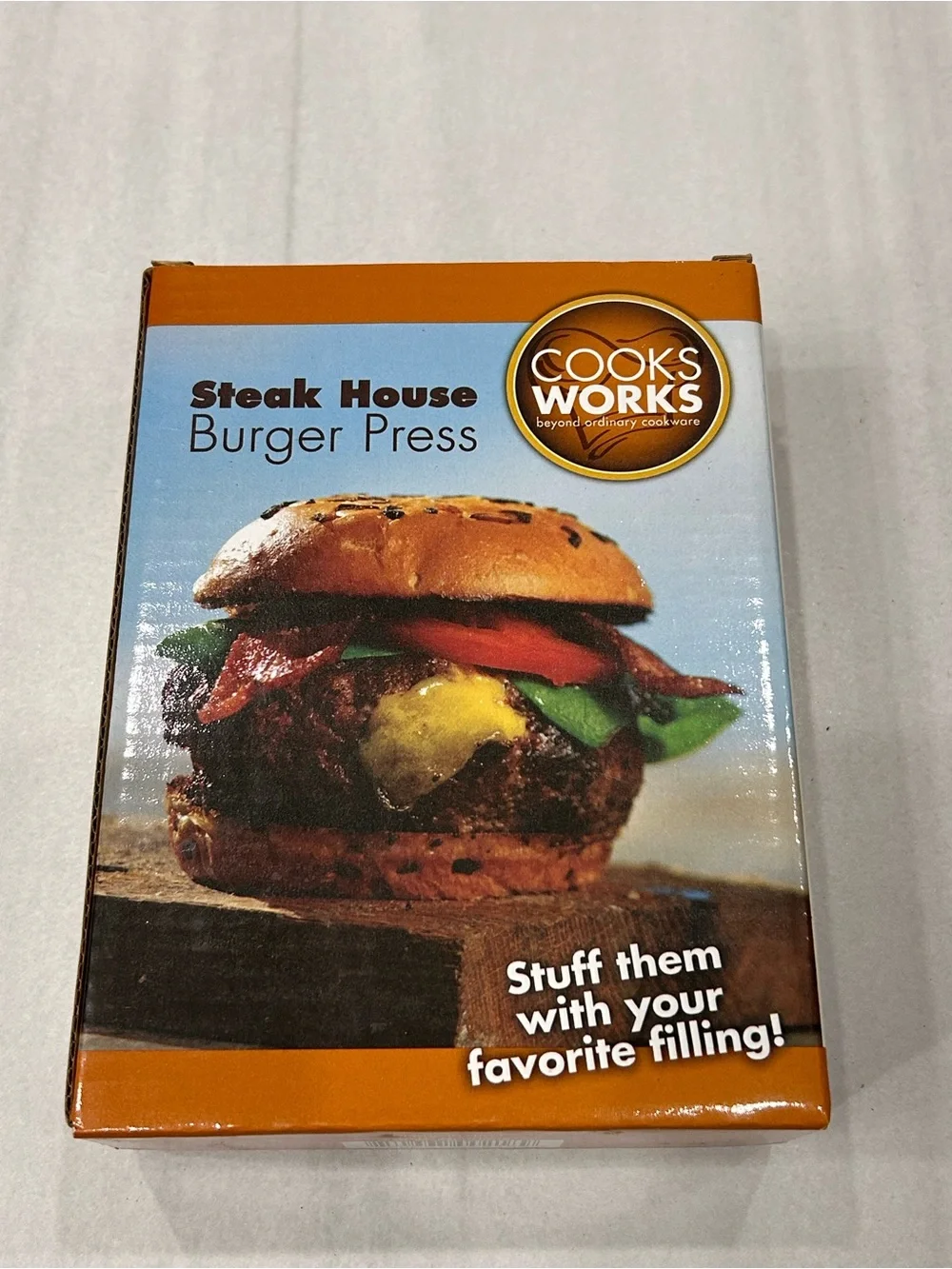 Stuffed Burger Press Hamburger Patty Mold Maker Slider - Clamshell Design